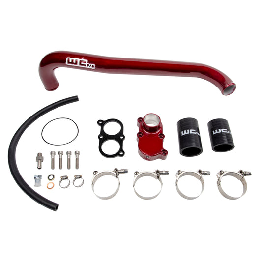 Wehrli 01-05 Chevrolet 6.6L LB7/LLY Duramax Thermostat Housing & Upper Coolant Pipe Kit - Bengal Red