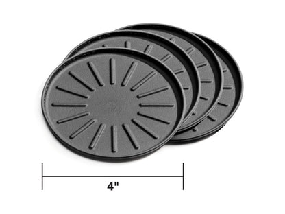 WeatherTech Round Coaster Set 4in. - Black (Set of 4)