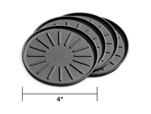 WeatherTech Round Coaster Set 4in. - Black (Set of 4)