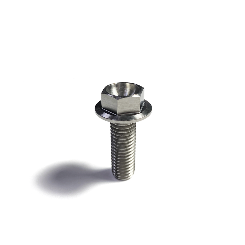 Ticon Industries Titanium Bolt Flanged M12x25x1.25TP 17mm 6pt Head