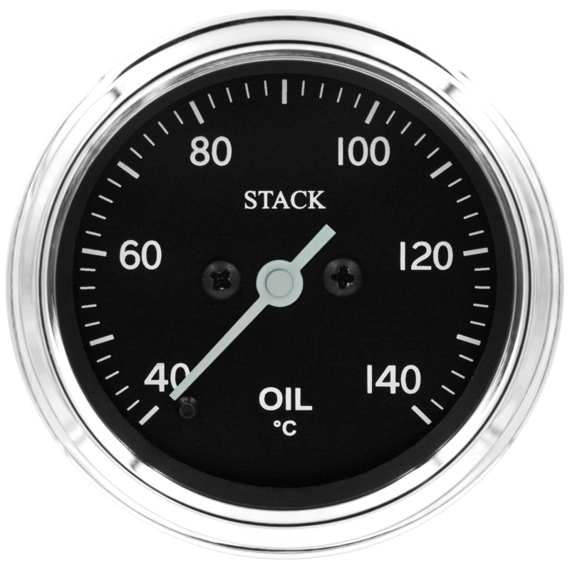 Autometer Stack 52mm 40-140 Deg C 1/8in NPTF Male Pro Stepper Motor Oil Temp Gauge - Classic