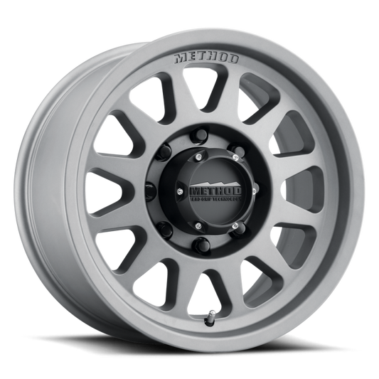 Method MR704 HD 17x9 18mm Offset 8x6.5 130.81mm CB Titanium Wheel