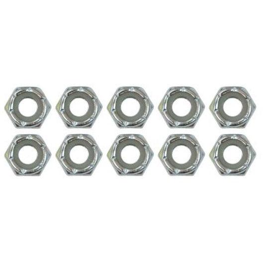 Moroso Zinc Nylock Nuts - 1/4-20 (10 Pack)