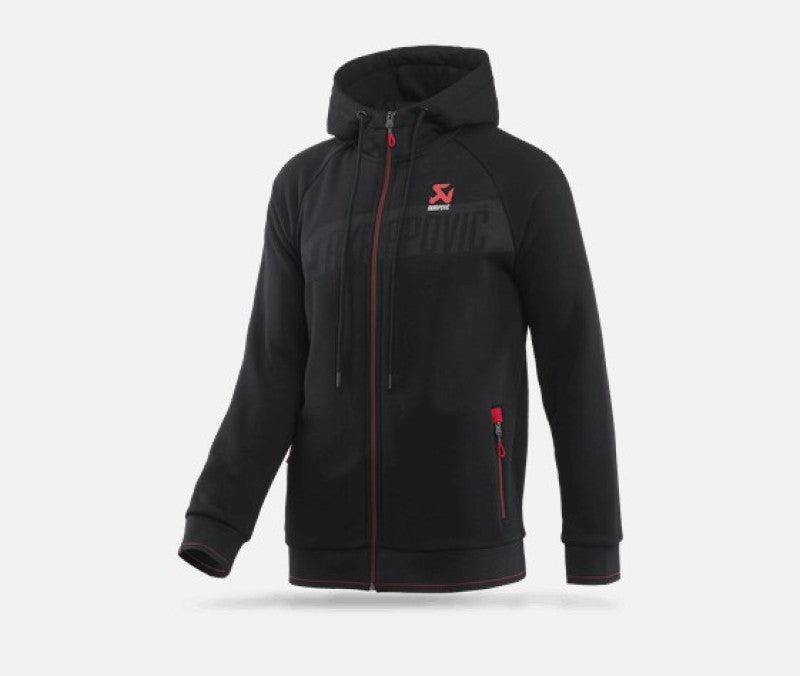 Akrapovic Mens Corpo Zip Hoodie Black - Large