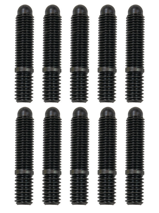 Moroso Bullet Nose Black OX Studs - 5/16-18 X 5/16-24 X 1 5/8 (10 Pack)