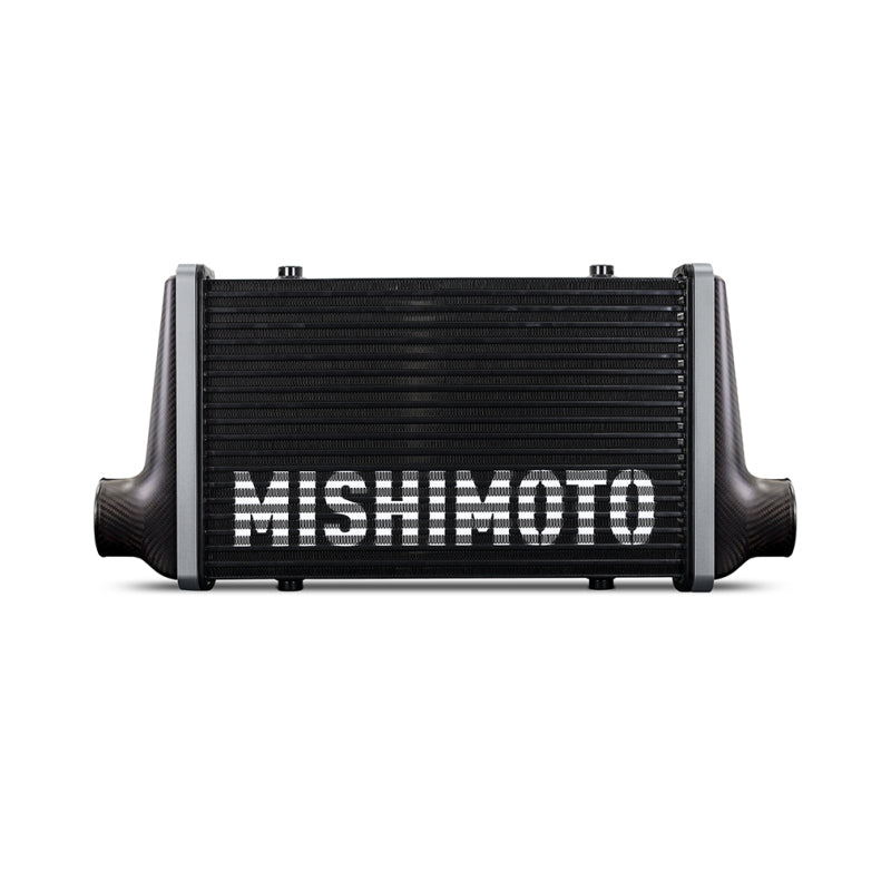 Mishimoto Universal Carbon Fiber Intercooler - Gloss Tanks - 450mm Gold Core - C-Flow - BL V-Band