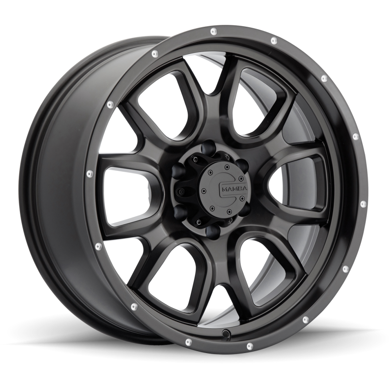 Mamba M19 18x9 6x139.7 ET12 Matte Black w/ Drill Holes