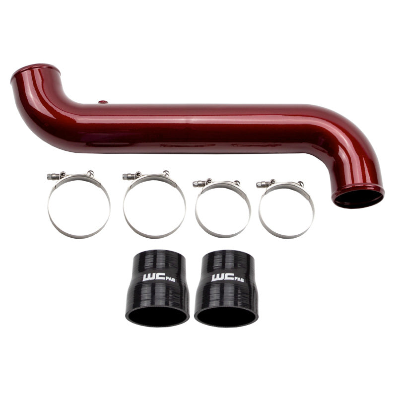 Wehrli 11-16 Duramax LML Passenger Side 3.5 in. Intercooler Pipe - WCFab Red