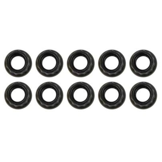 Moroso Black OX Nuts - 1/4-28 (10 Pack)