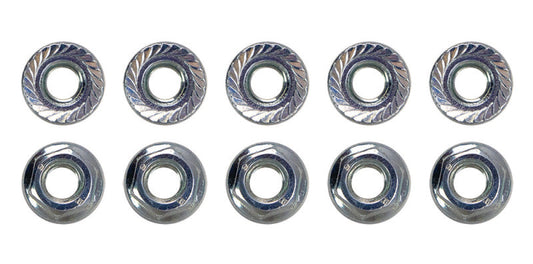 Moroso M6 x 1.00 Serrated Zinc Flange Nut - 10 Pack