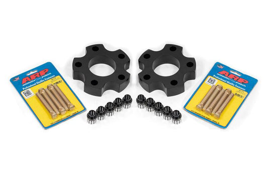 BMR 14-17 Chevrolet SS Wheel Spacer Kit Front 1.25in Wide 1/2-20 Stud Shank Lugs - Black Anodized