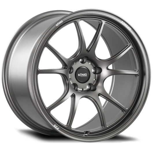 Konig Forged F3S 18X8.5 5X112 ET42 Satin Charcoal Knurled Bead