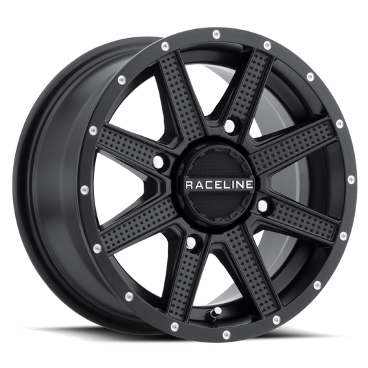 Raceline A92B Hostage 12x7in / 4x110 BP / 10mm Offset / 83.8mm Bore - Satin Black Wheel