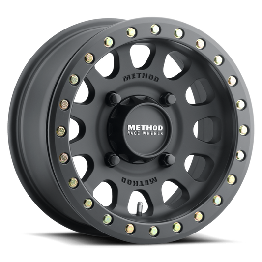 Method MR401 UTV Beadlock 15x10.0 +25mm Offset 6x139.7 BP 81.80mm CB Matte Black Wheel w/ BH-H24100