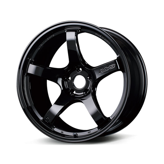 Gram Lights 57CR 18x9.5 +12 5x114.3 Gloss Black Wheel