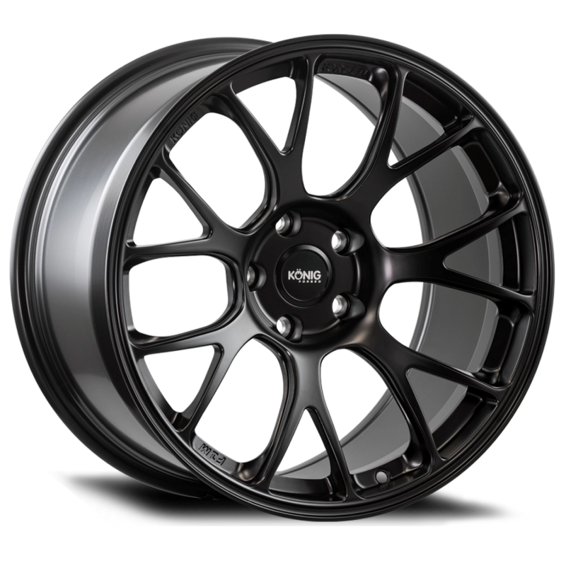 Konig Forged F1M 19X9.5 5X120 ET44 Satin Black Knurled Bead