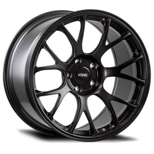 Konig Forged F1M 19X9.5 5X120 ET44 Satin Black Knurled Bead