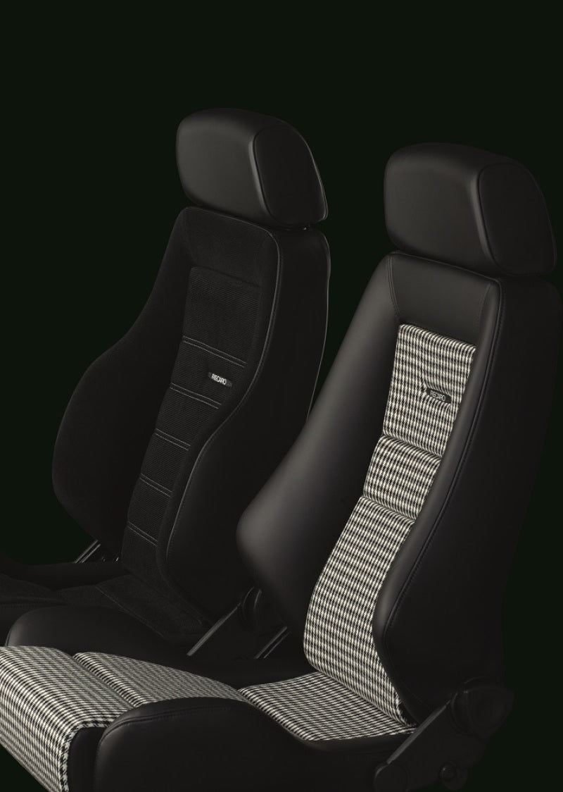 Recaro Classic LS Seat - Black Leather/Classic Checkered Fabric