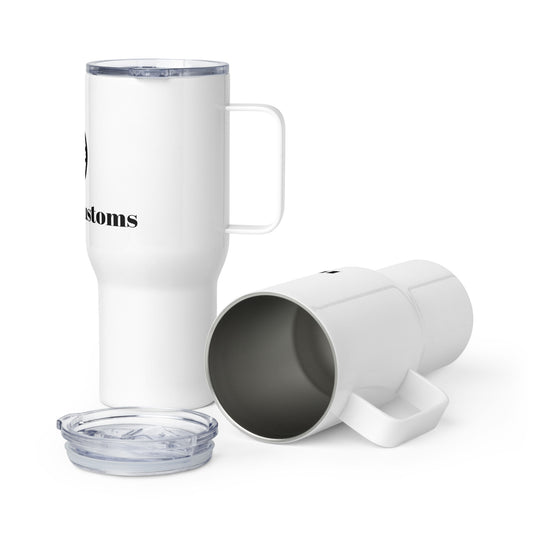 Travel mug with a handle