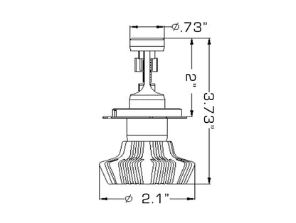 Oracle H4 4000 Lumen LED Headlight Bulbs (Pair) - 6000K