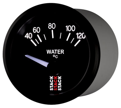 Autometer 52mm Stack Instruments 40-120 Degree C Electric Water Temperature Gauge - Black