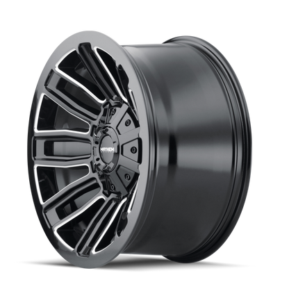 Mayhem 8108 Decoy 20x9 / 5x139.7 BP / 18mm Offset / 110mm Hub Black w/ Milled Spokes Wheel