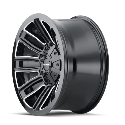 Mayhem 8108 Decoy 20x9 / 5x139.7 BP / 18mm Offset / 110mm Hub Black w/ Milled Spokes Wheel