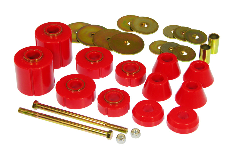 Prothane 67-72 GM Body Mount 12 Bushing Kit - Red