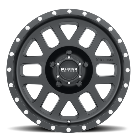 Method MR306 Mesh 17x8.5 0mm Offset 5x5.5 108mm CB Matte Black Wheel