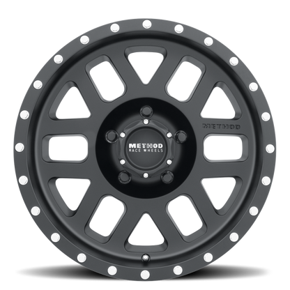 Method MR306 Mesh 17x8.5 0mm Offset 5x4.5 83mm CB Matte Black Wheel