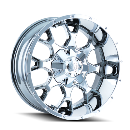 Mayhem 8015 Warrior 20x9 / 6x135 BP / 18mm Offset / 106mm Hub Chrome Wheel