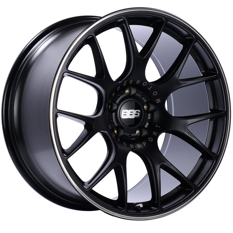 BBS CH-R 20x10.5 5x120 ET35 Satin Black Polished Rim Protector Wheel -82mm PFS/Clip Required