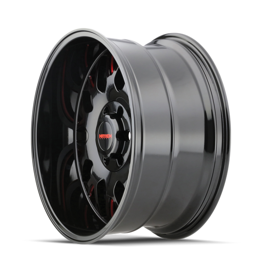 Mayhem 8110 Tripwire 20x9 / 8x165.1 BP / 0mm Offset / 130.8mm Hub Black w/ Prism Red Wheel