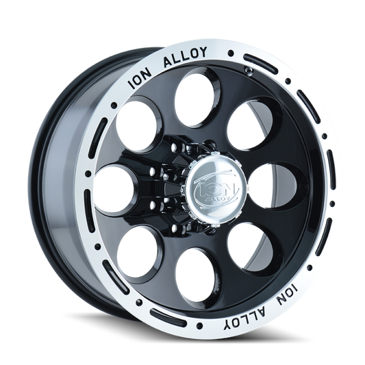 ION Type 174 16x10 / 6x139.7 BP / -38mm Offset / 106mm Hub Black/Machined Wheel