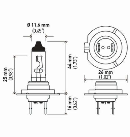 Hella Bulb H7 12V 55W Px26D T4625 Sb