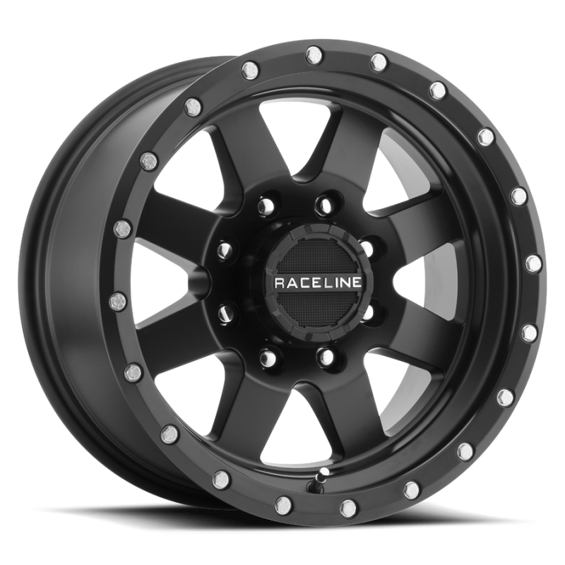 Raceline 935B Defender 20x9in / 6x135 BP / 18mm Offset / 94mm Bore - Satin Black Wheel