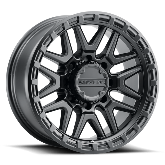 Raceline 953B Krank 18x9in / 5x150 BP / 18mm Offset / 110.3mm Bore - Satin Black Wheel