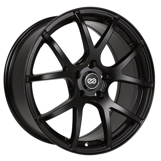 Enkei M52 18x8 45mm Offset 5x112 Bolt Pattern 72.6mm Bore Dia Matte Black Wheel