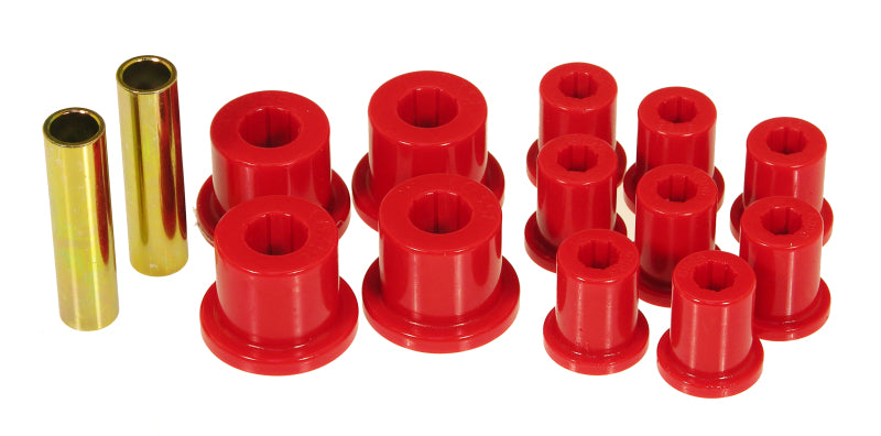 Prothane 76-86 Jeep CJ5/CJ7 Rear Spring & Shackle Bushings - Red