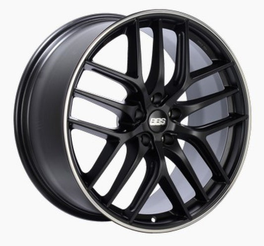 BBS CC-R 20x9.5 5x112 ET20 Satin Black Polished Rim Protector Wheel -82mm PFS/Clip Required