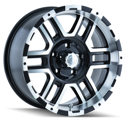 ION Type 179 16x8 / 6x139.7 BP / 10mm Offset / 106mm Hub Black/Machined Wheel