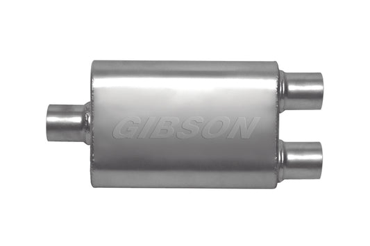 Gibson CFT Superflow Center/Dual Oval Muffler - 4x9x13in/3in Inlet/2.5in Outlet - Stainless