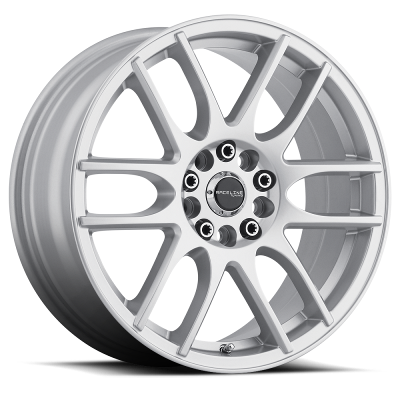 Raceline 141S Mystique 17x7.5in / 5x108/5x114.3 BP / 40mm Offset / 72.62mm Bore - Gloss Silver Wheel