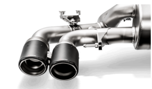 Akrapovic 18+ BMW M5 (F90) Evolution Tail Pipe Set (Carbon) w/ Red/White Akraprovic Logo