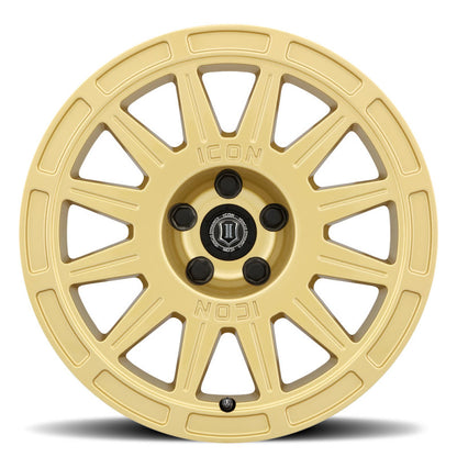 ICON Ricochet 17x8 5x4.5 38mm Offset 6in BS - Gloss Gold Wheel