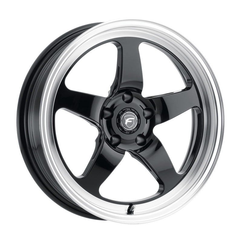 Forgestar D5 18x8.0 / 5x120 BP / ET15 / 5.125in BS Gloss Black Wheel