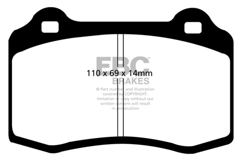 EBC 10-16 Hyundai Genesis Coupe Redstuff Rear Brake Pads (BREMBO)