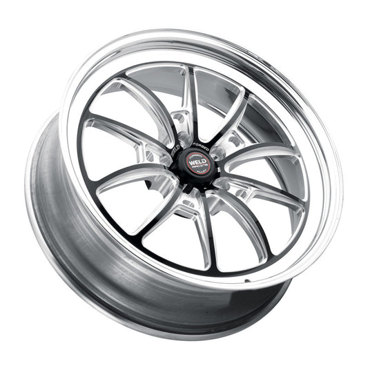 Weld S80 18x9 / 5x115 BP / 6.1in BS Black Wheel (High Pad) - Non-Beadlock