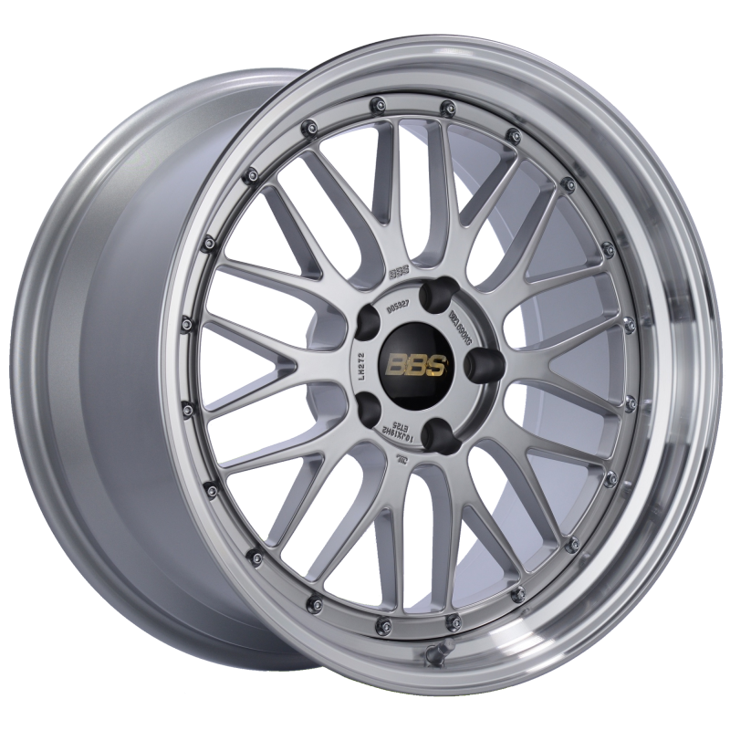 BBS LM 19x10 5x120 ET25 Diamond Silver Center Diamond Cut Lip Wheel -82mm PFS/Clip Required