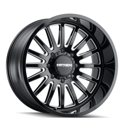 Mayhem 8114 Utopia 20x9 / 6x139.7 BP / 18mm Offset / 106mm Hub Black w/ Milled Spokes Wheel